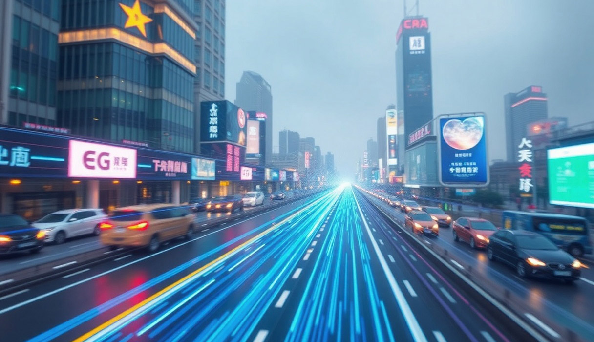 6G v Číně dosahuje nepředstavitelné úrovně. Je 9000krát rychlejší než 5G, za sekundu stáhne 20 filmů (AI gen)